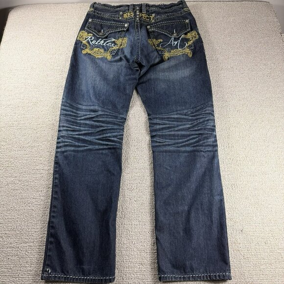 Ruthless Art Respect Denim Jeans Blue Men’s Size 36 x 32 - Picture 5 of 6